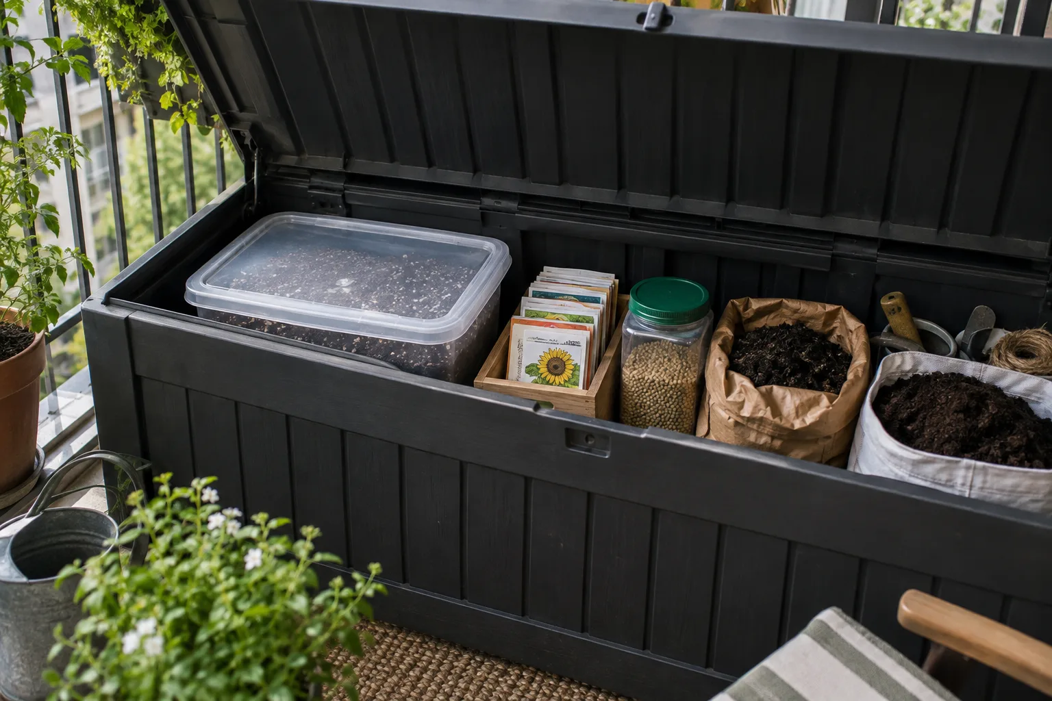 How to Store Leftover Potting Soil, Seeds, and Fertilizer Between Seasons