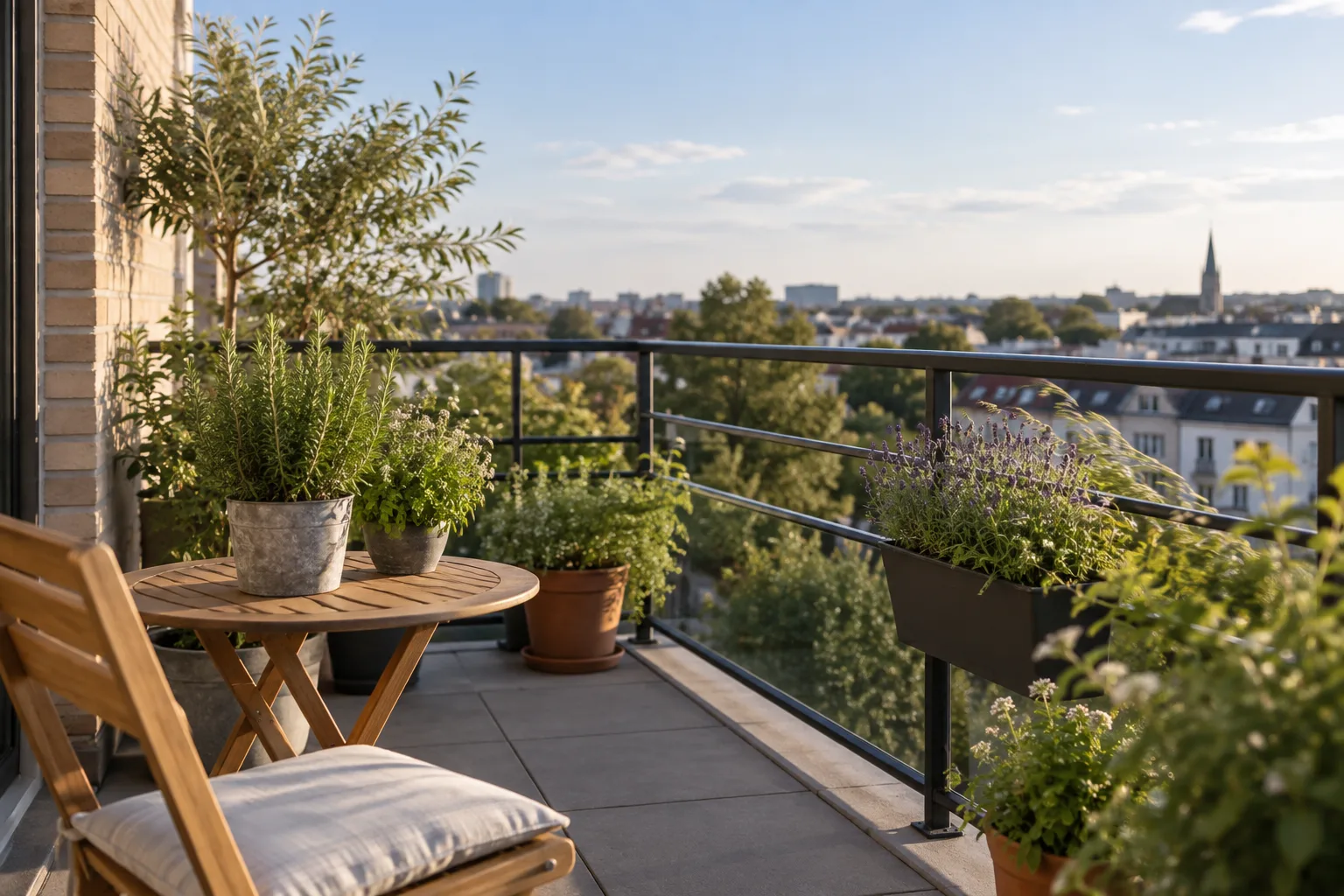 Aromatic balcony plants like lavender and basil that do not form a reliable mosquito barrier