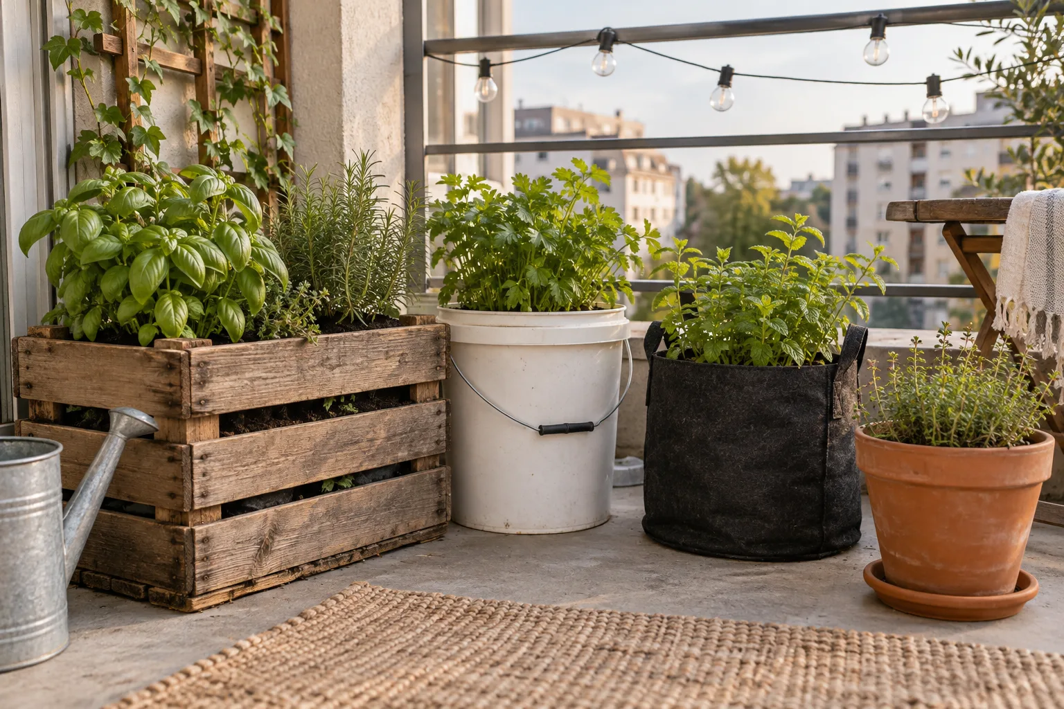 DIY Balcony Planters From Budget and Upcycled Materials