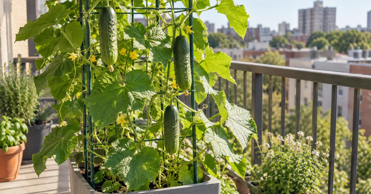 Growing Cucumbers in Balcony Containers