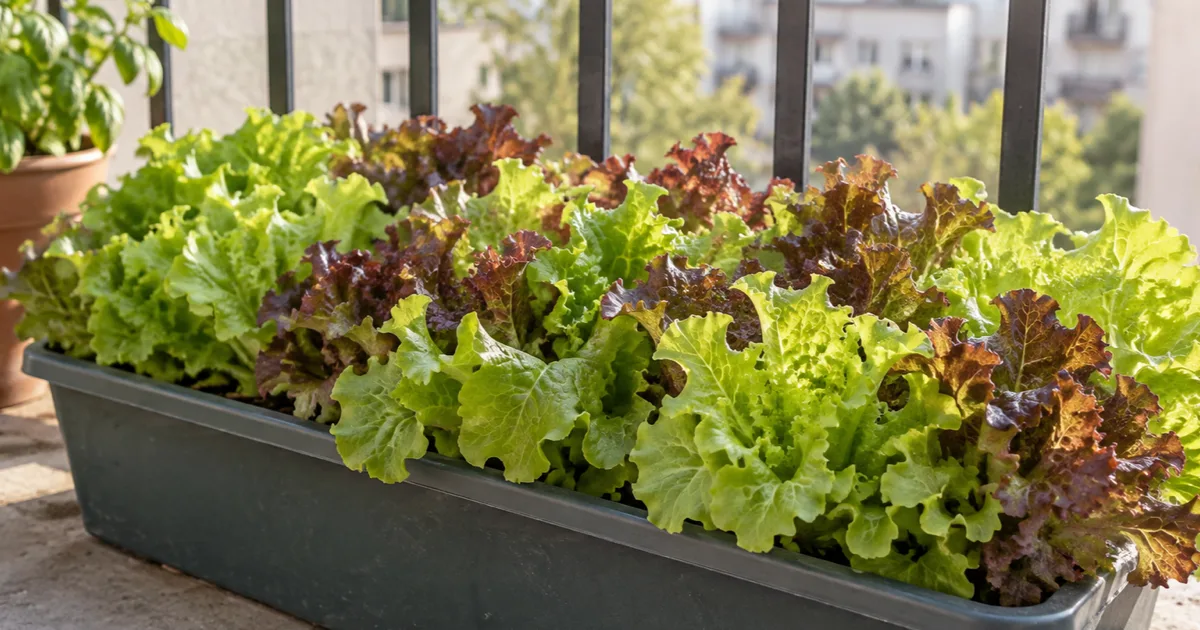 Growing Lettuce in Balcony Containers