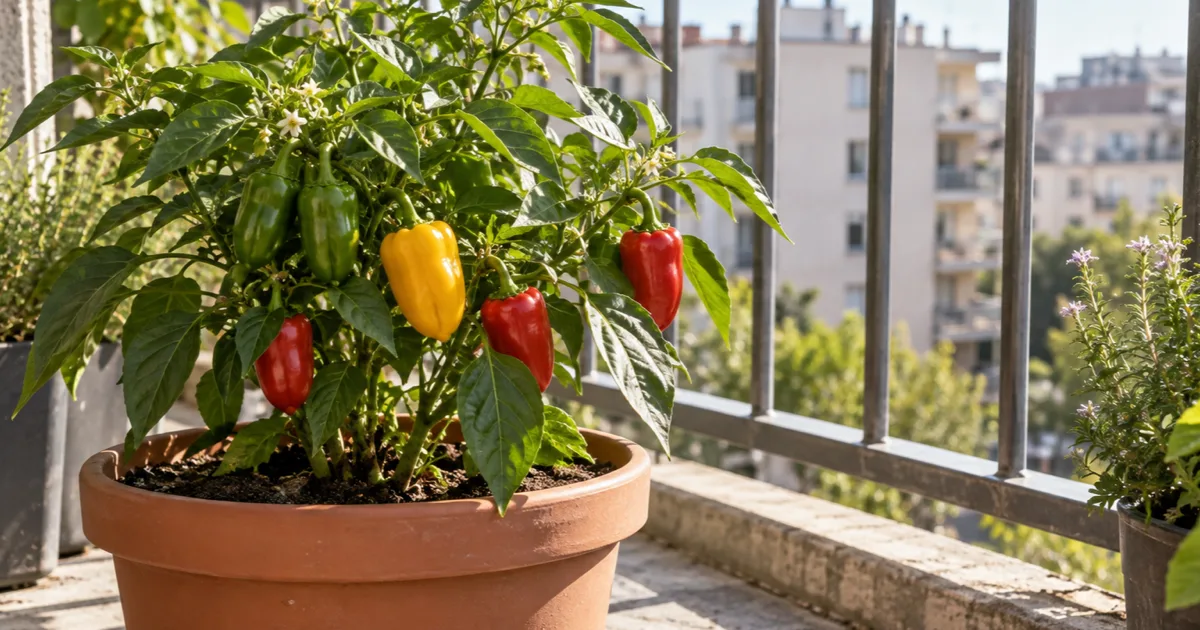 Growing Peppers in Balcony Containers