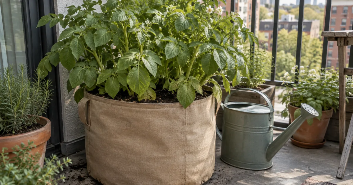 Growing Potatoes in Balcony Containers